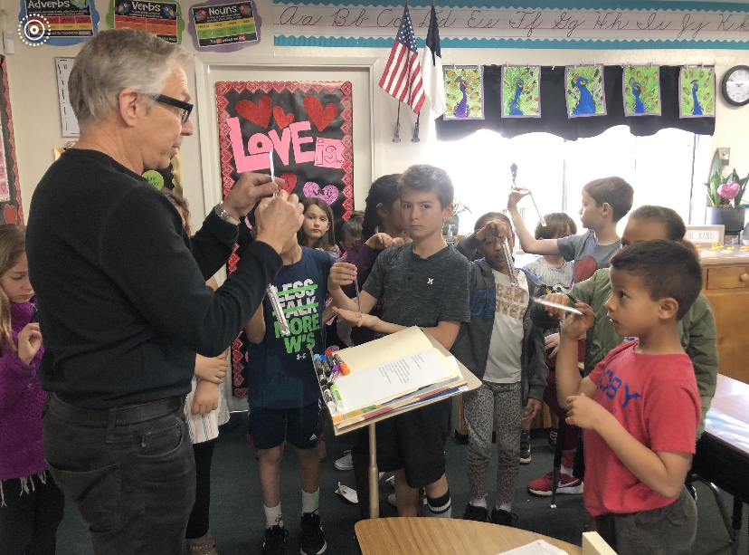Brian Sussman Visits Third Graders at Baymonte Christian School